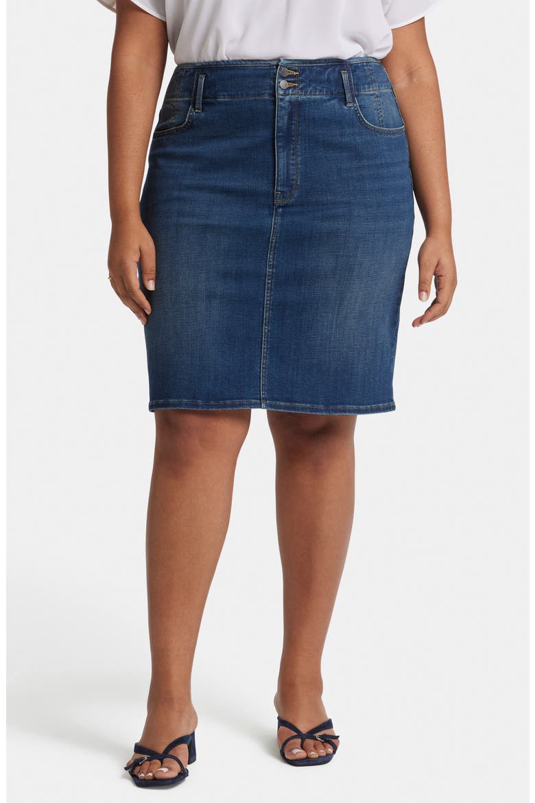 Hollywood High Waist Denim Skirt, Main, color, OLYMPUS