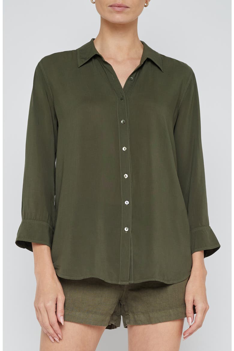 Marlene Button-Up Shirt, Main, color, ARMY