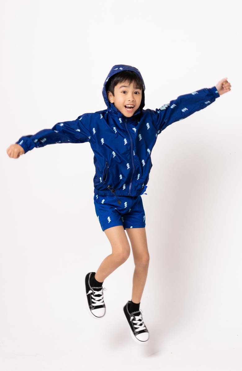 CALONIE Kids' Max Rain Water Repellent Reversible Windbreaker, Alternate, color, Blue