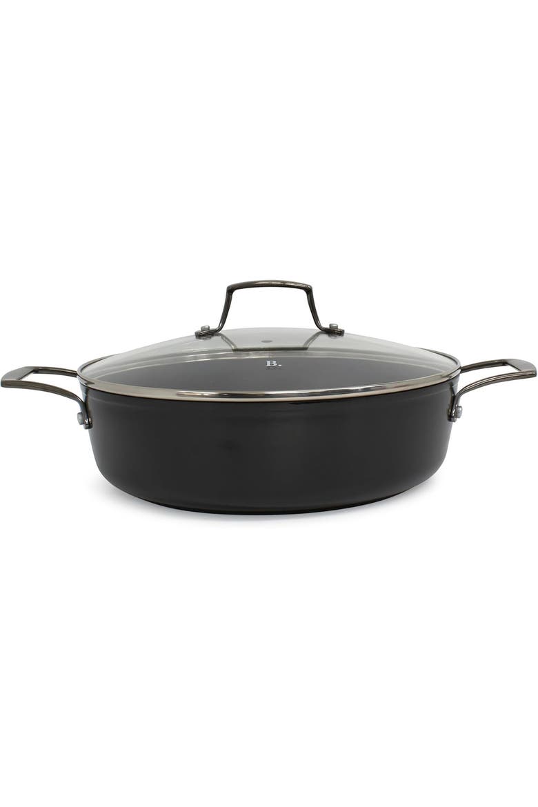 11 inch Saute Pan with Lid, Alternate, color, Black