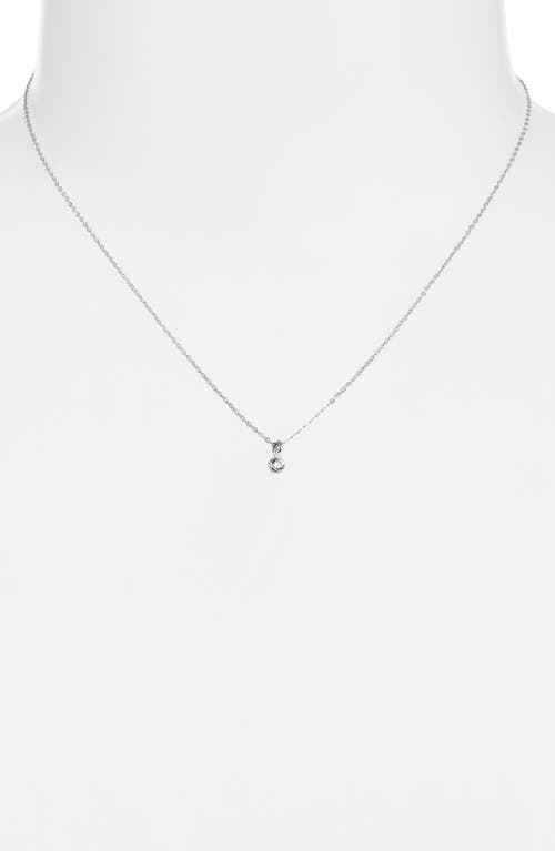 Set & Stones Birthstone Charm Pendant Necklace In Silver