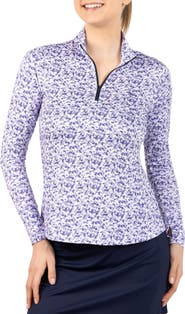 TailorByrd Ditsy Quarter Zip Pullover