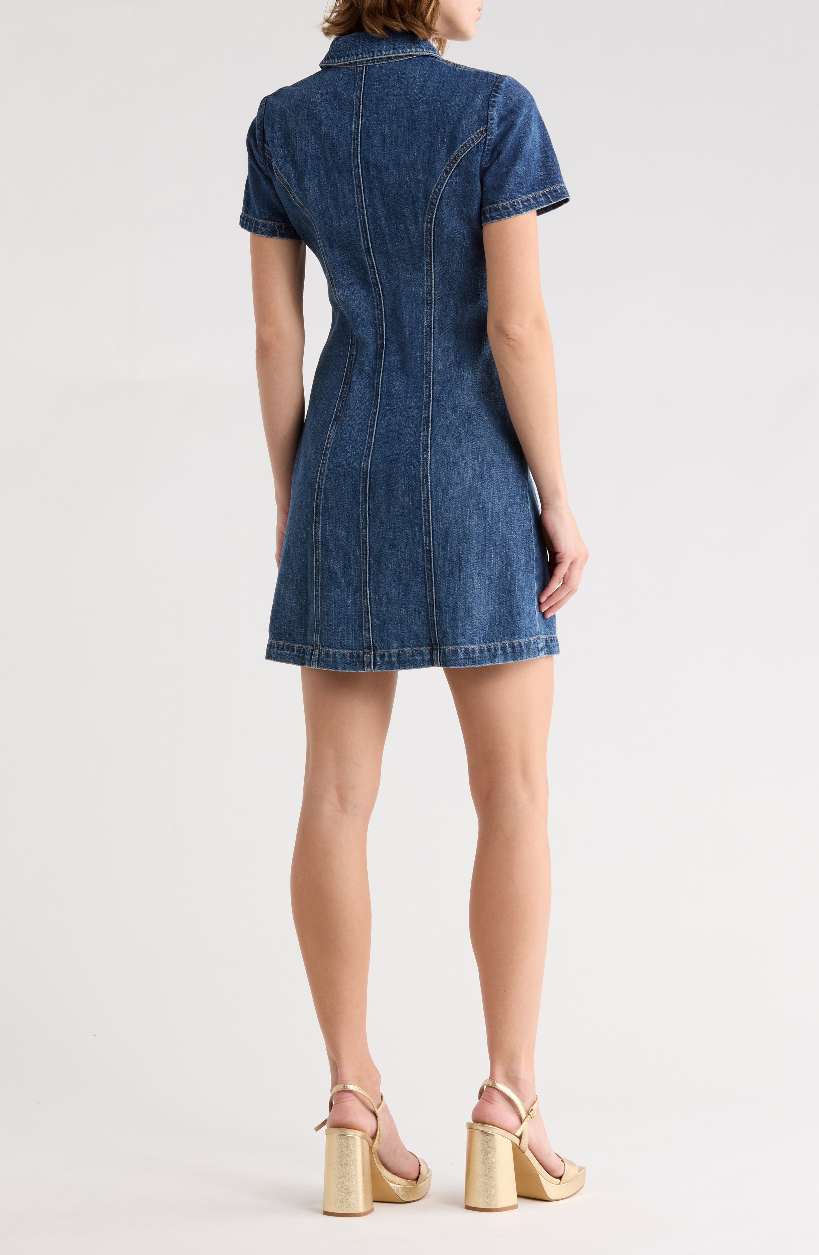 Jamie Denim Mini Shirtdress - image 2