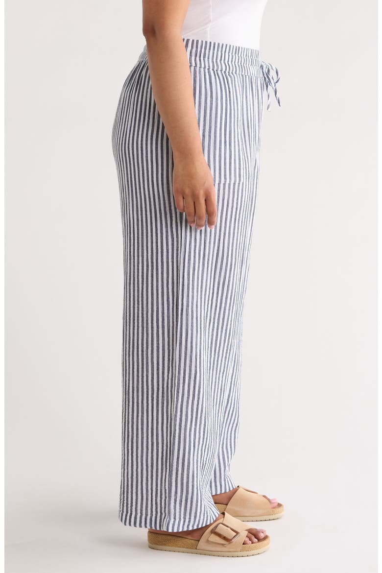 Stripe Pull-On Wide Leg Pants, Alternate, color, NAVY- WHITE BRIANNE STRIPE