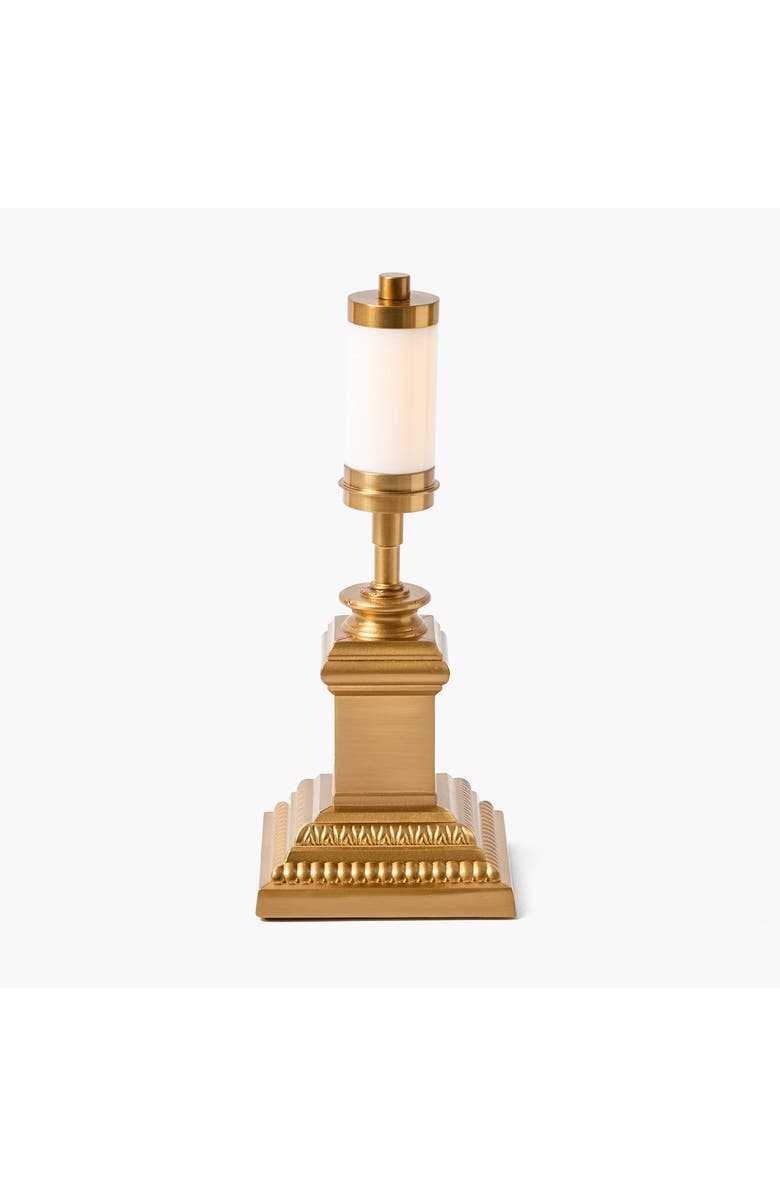 Mrs. Alice Short Corinthian Square Rechargeable Lamp, Main, color, Brass