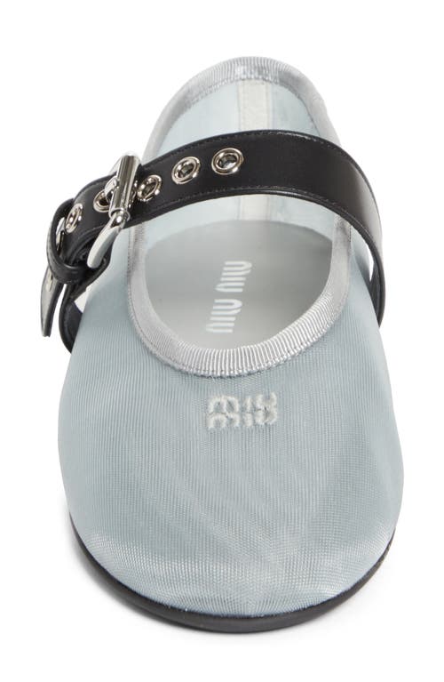 Miu Miu Mary Jane Ballet Flat In White