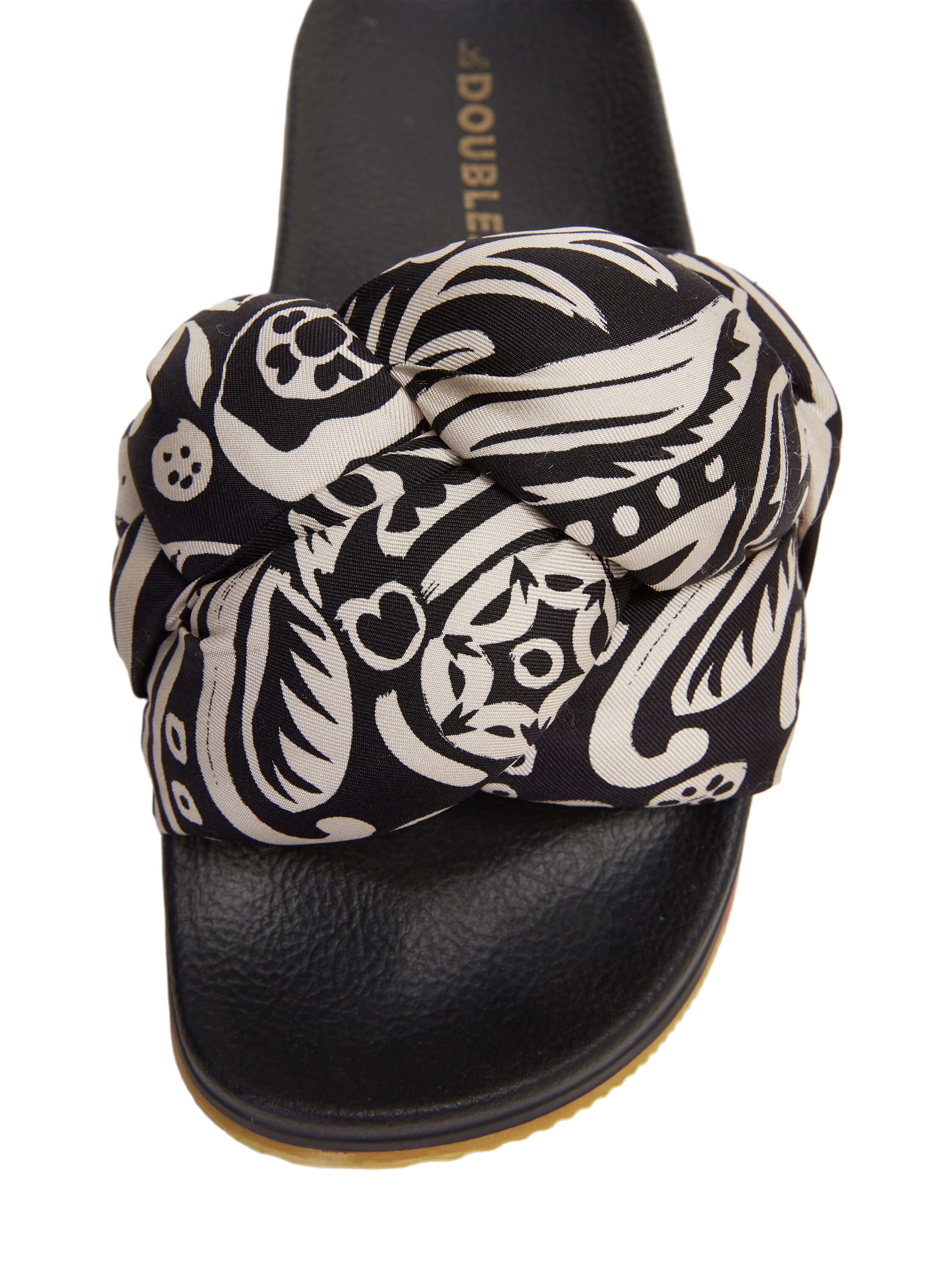 Treccia Slides Fauve Black, Alternate, color, Fauve Black
