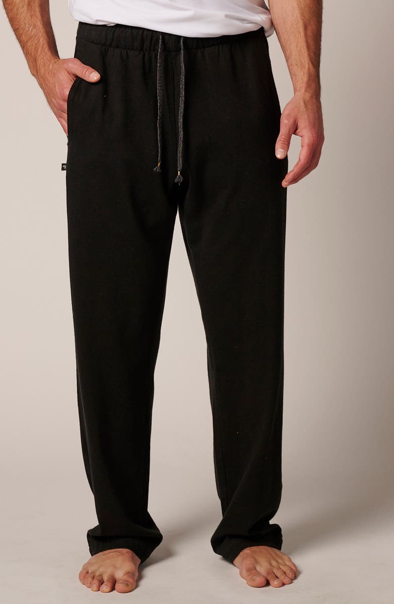LEISURE LAB Cotton Loung Pant, Main, color, Onyx