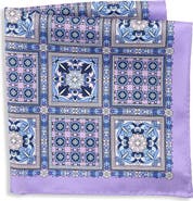 Oak Hill Premium by DXL Big & Tall Multi Square Silk Pocket Square