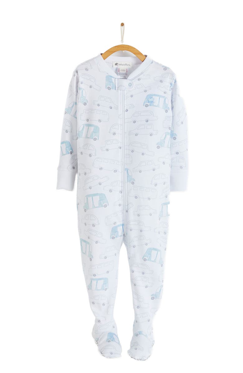 Babycottons Premium Peruvian Pima Cotton Tuc Snug Fit Zip Footed Pajama for Infant, Main, color, 
