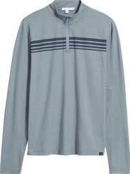 Threads 4 Thought Kace Chest Stripe Luxe Jersey Quarter Zip Pullover