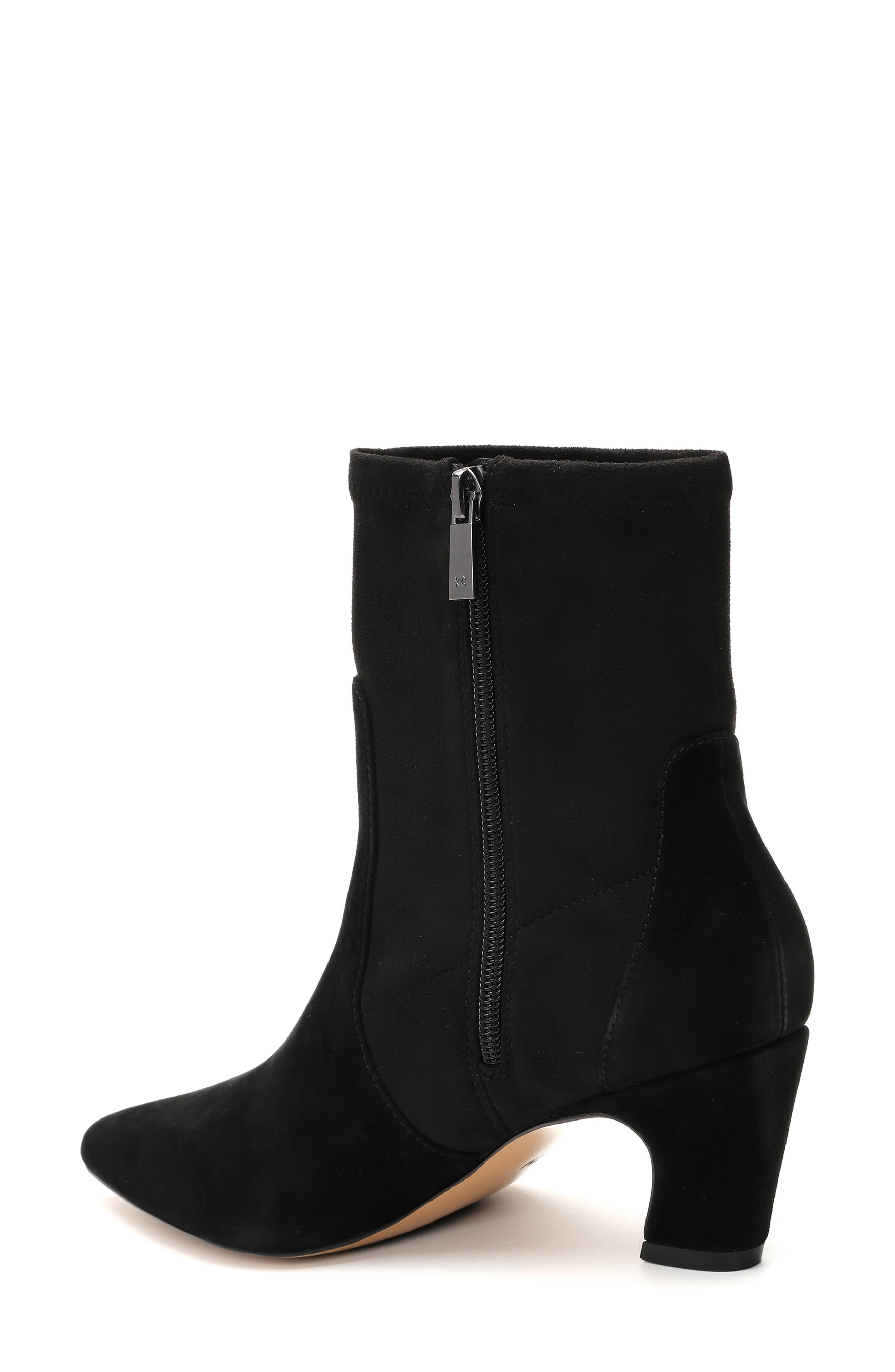 Odelle Leather Bootie, Alternate, color, BLACK SUEDE