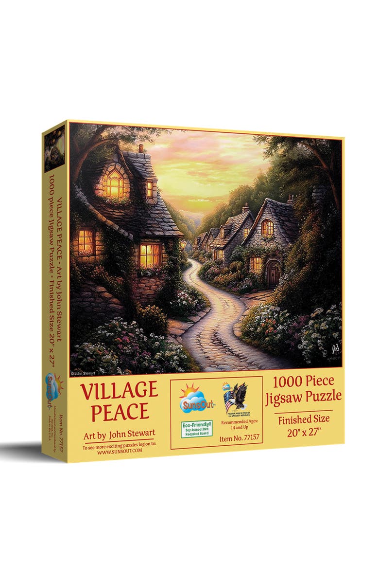 Sunsout Village Peace 1000 piece Jigsaw Puzzle for Adults, Main, color, Multicolor