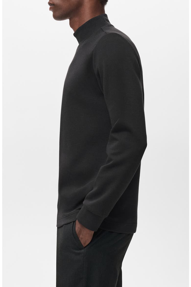 Slim Fit Long Sleeve Mock Neck Thermolite® T-Shirt, Alternate, color, BLACK