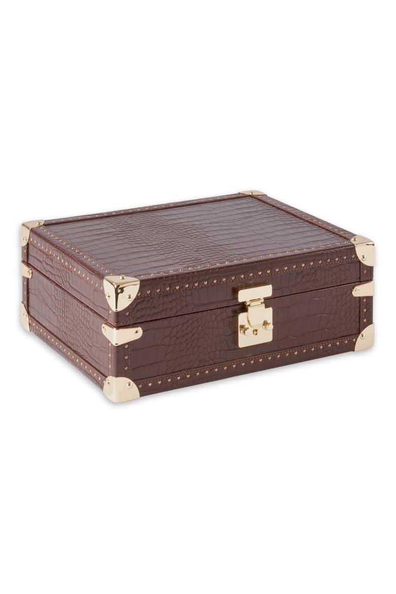 8-Watch Storage Case, Main, color, BROWN MULTI COLOR