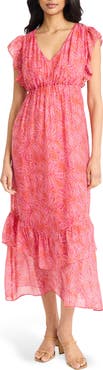 The Good Journey Ruffled Tiered Midi Dress