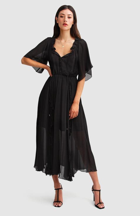 Amour Amour Ruffled Midi Dress