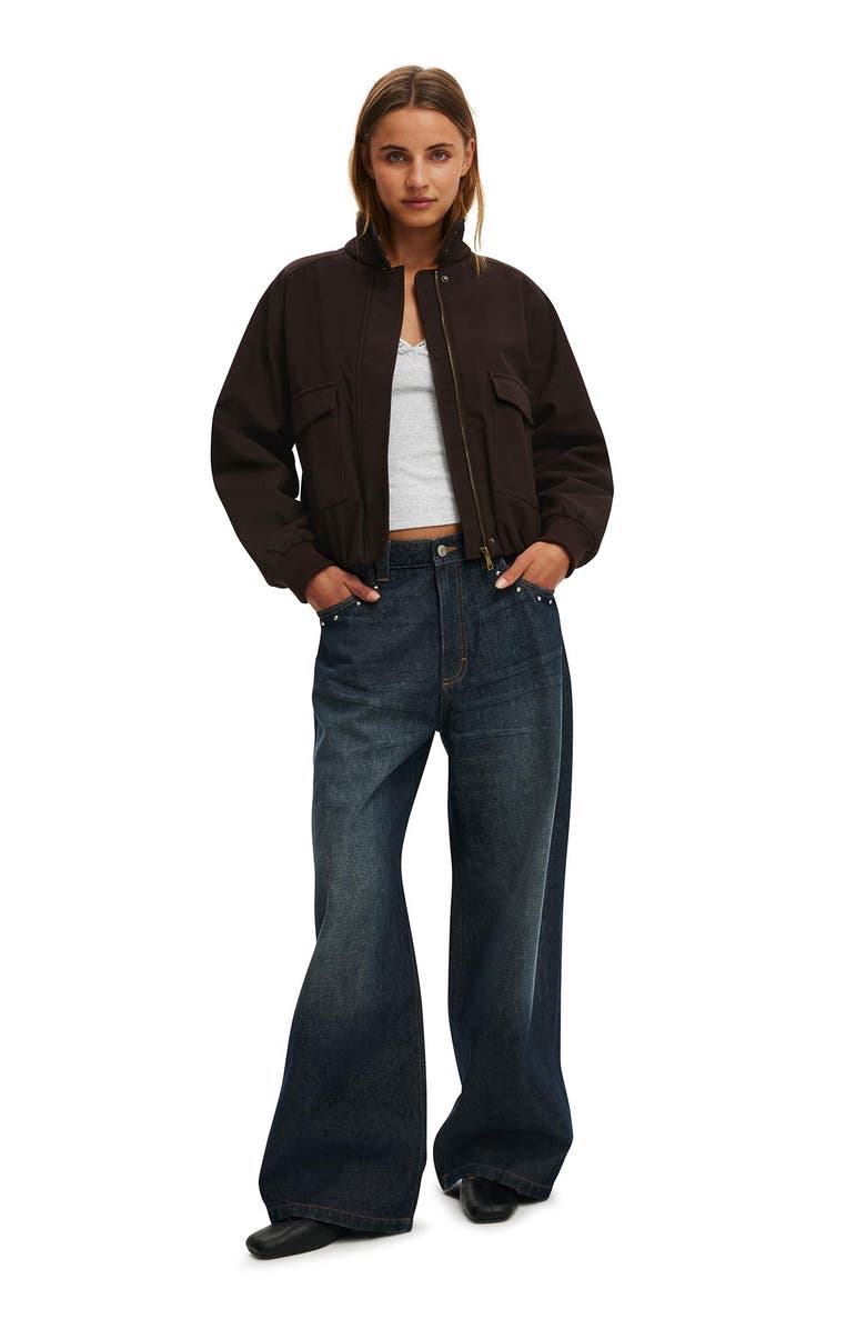 Cotton On Women's Clover Funnel Neck Bomber, Alternate, color, 