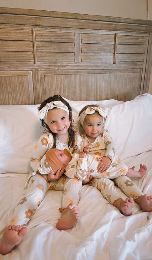 Everly Grey Charlie Fitted Long Sleeve 3-piece Pajamas In Neutral