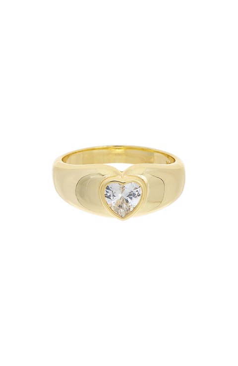 Cubic Zirconia Heart Ring