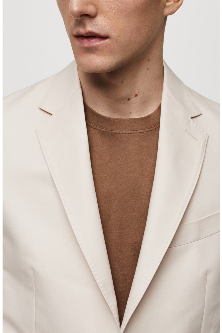 Slim Fit Cotton Blazer, Alternate, color, ECRU