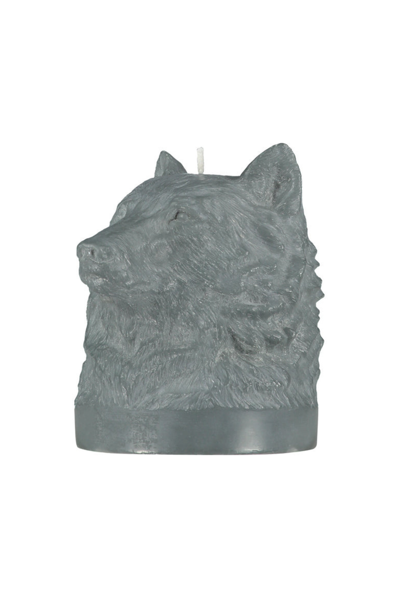 Wolf Head Candle, Alternate, color, Gunmetal Grey