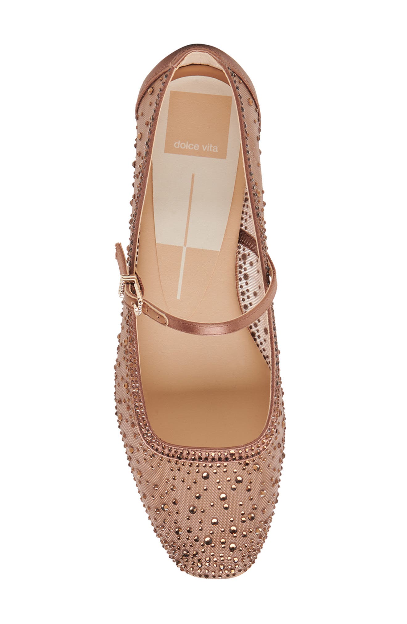 Ansel Crochet Mary Jane Flat, Alternate, color, MID BROWN MESH