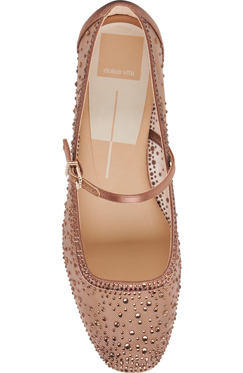 Dolce Vita Ansel Crochet Mary Jane Flat, Alternate, color, Mid Brown Mesh