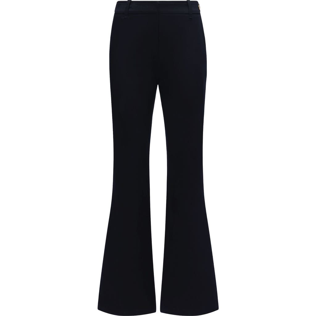 Callas Milano Mila Cropped Flare-leg Stretch Cotton Pants In Black