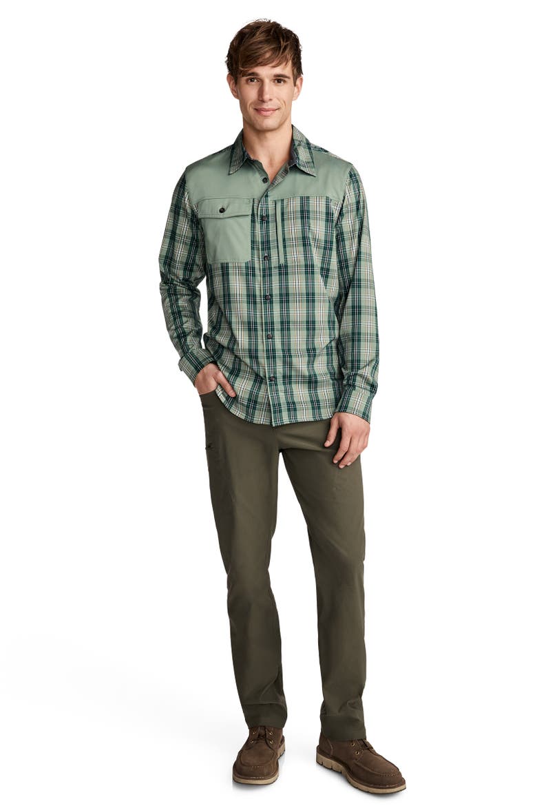 Outdoors by Luke Bryan Men's Long Sleeve Tech Shirt, Alternate, color, Plaid Leaf