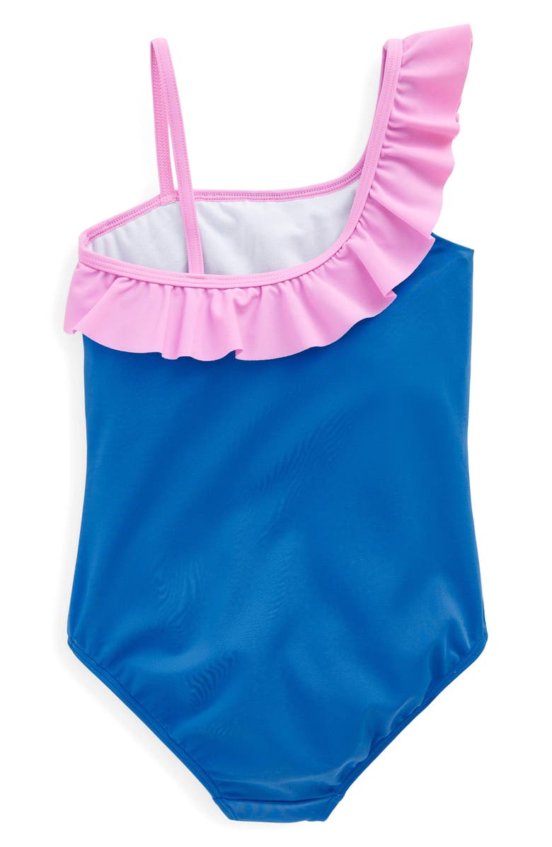 Mini Boden Kids' Lila One-Shoulder One-Piece Swimsuit, Alternate, color, 