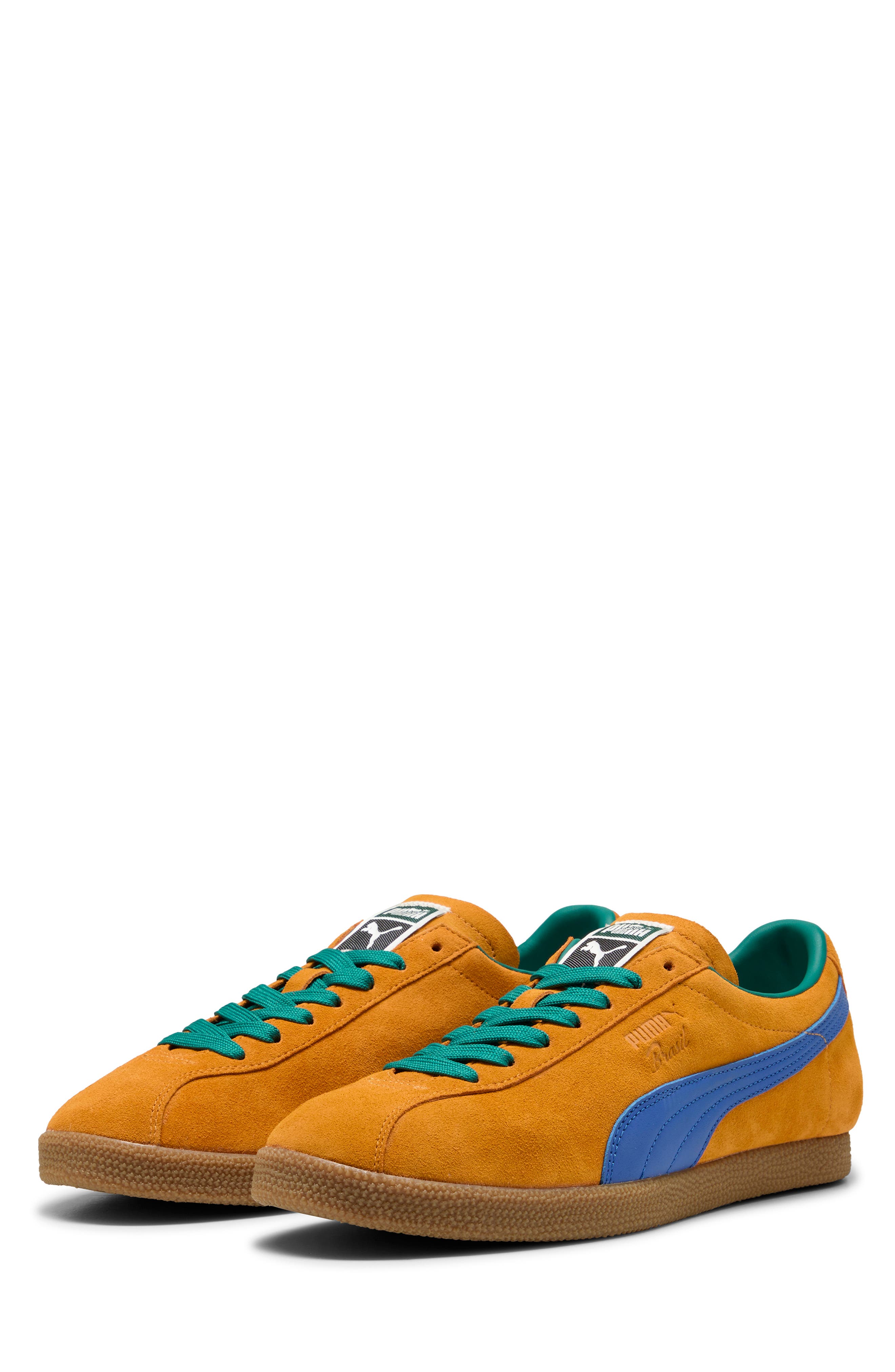 PUMA Brasil Sneaker, Main, color, Dark Poppy/ Mountain Blue