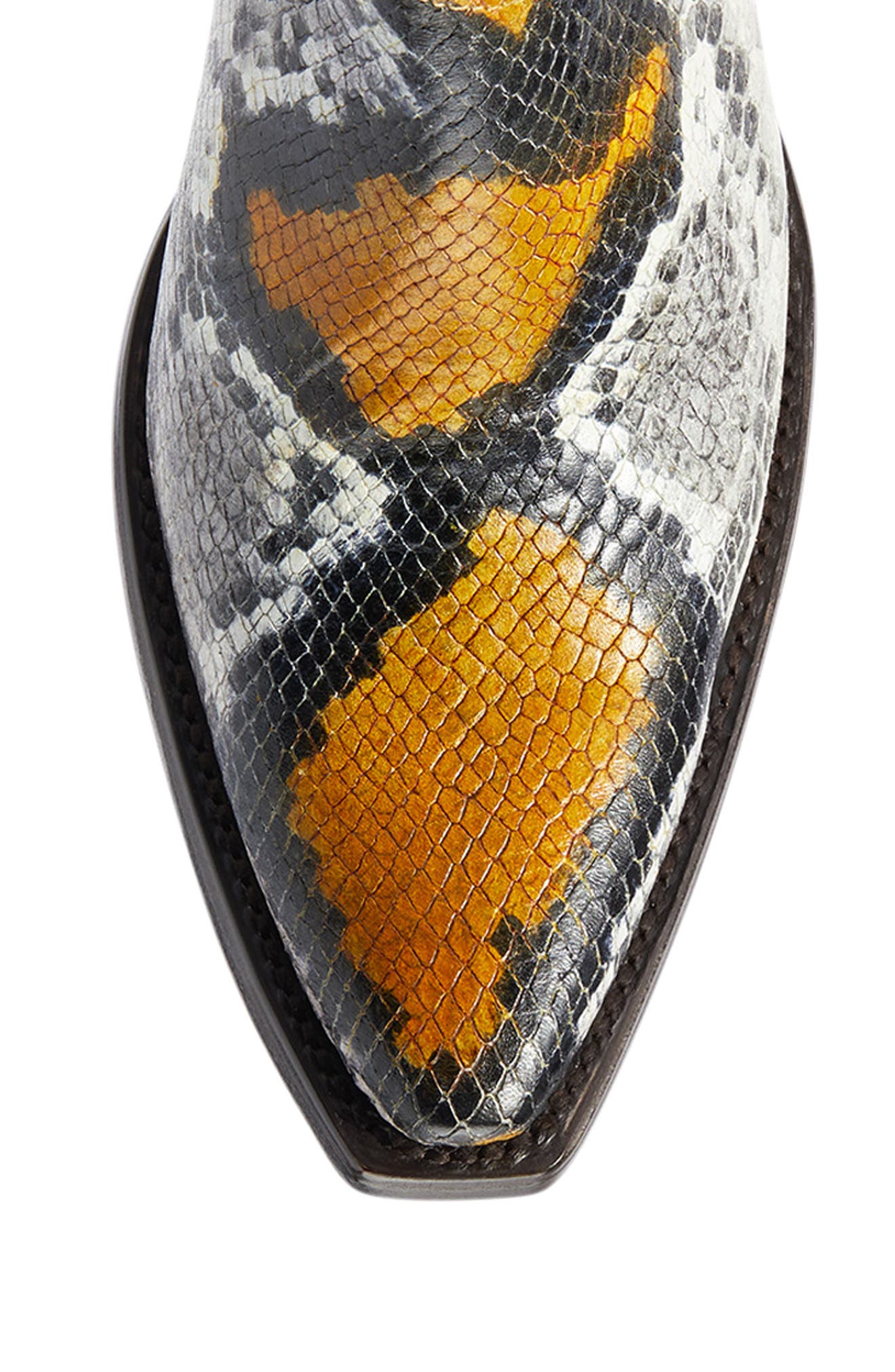 Ariat Jolene Snake Embossed Western Boot, Alternate, color, Yellow Multi