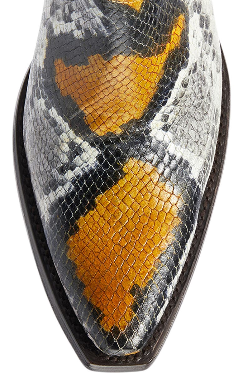 Ariat Jolene Snake Embossed Western Boot, Alternate, color, Yellow Multi