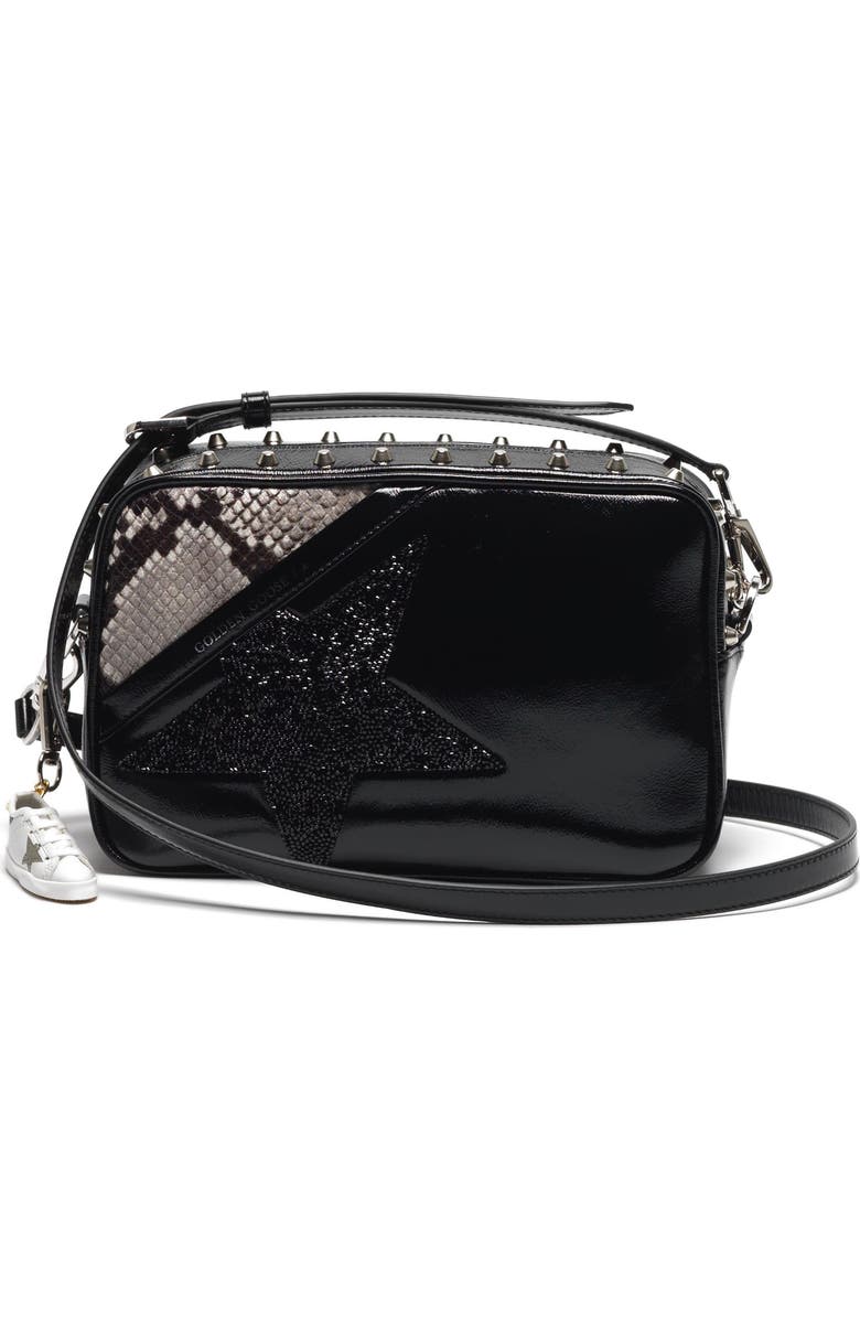 Golden Goose Star Leather Camera Bag, Main, color,