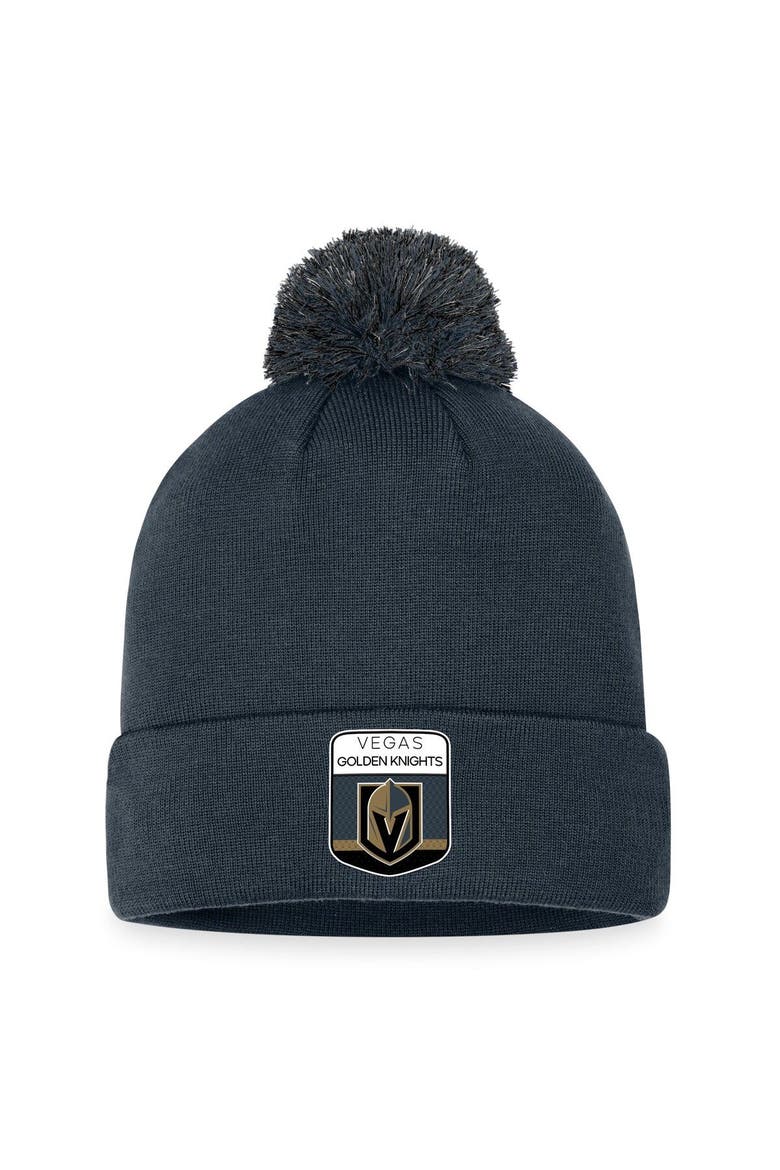 Men's Fanatics Branded  Charcoal Vegas Golden Knights 2023 NHL Draft Cuffed Knit Hat with Pom, Main, color, Charcoal