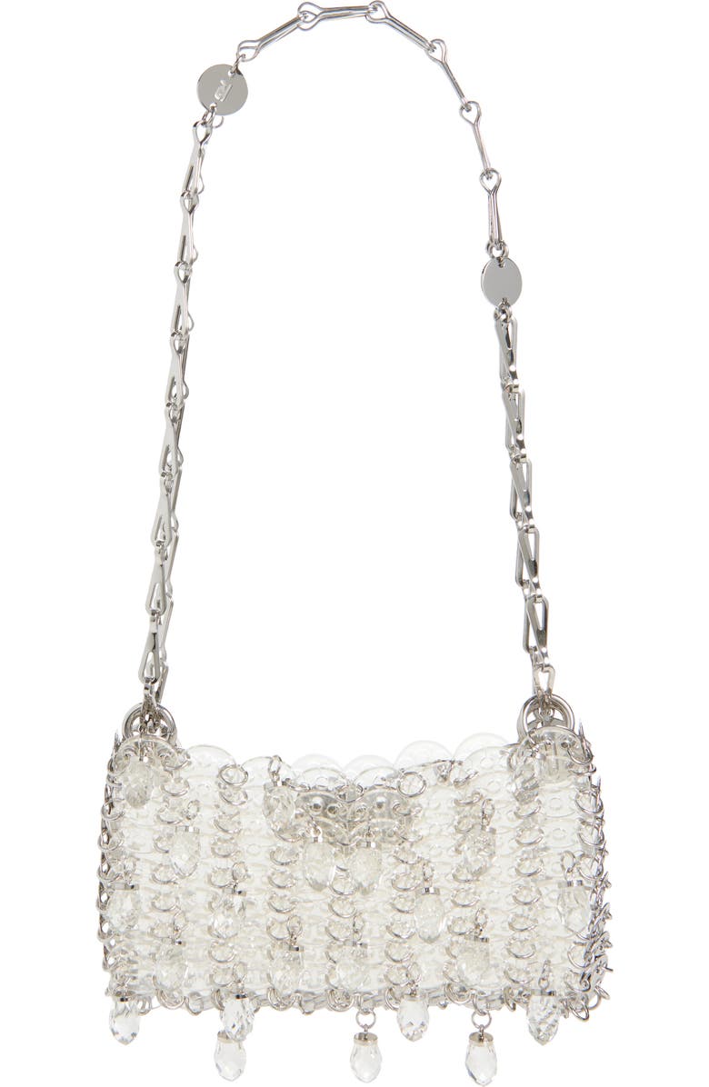 Rabanne Nano 1969 Crystal Embellished Clear Bag, Main, color, Transparent / Crystal