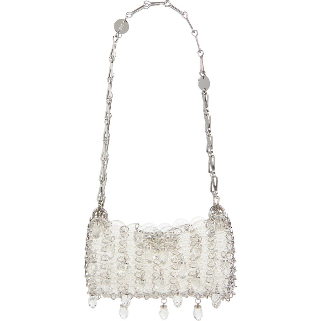 Rabanne Nano 1969 Crystal Embellished Clear Bag