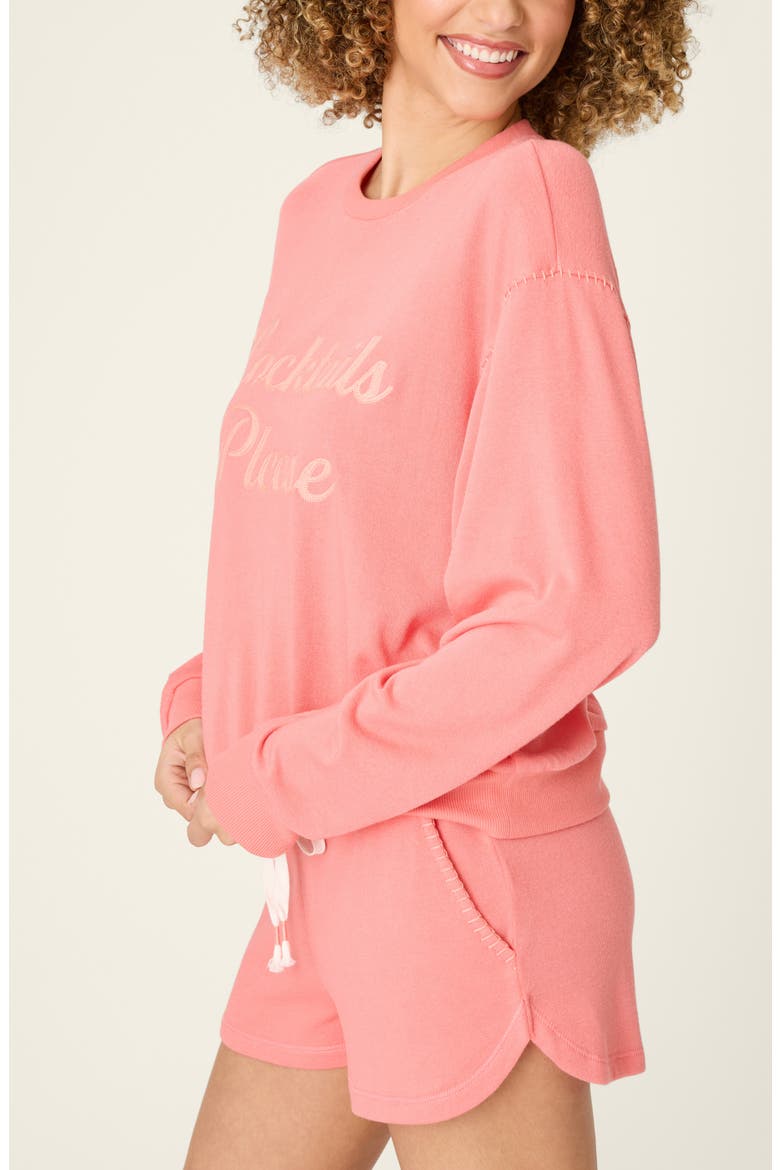 Paloma Mama Long Sleeve Lounge Top, Alternate, color, SUNSET ROSE