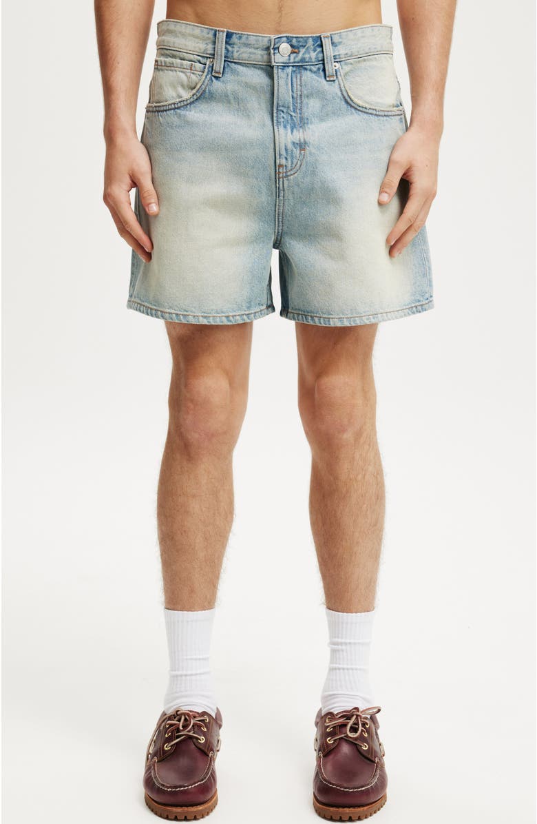 Cotton On Men's Denim Short Short, Main, color, Halen Blue