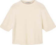 AllSaints Nix Short Sleeve Cashmere & Wool Sweater