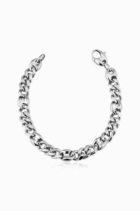 Mens Command Chain Bracelet in Sterling Silver