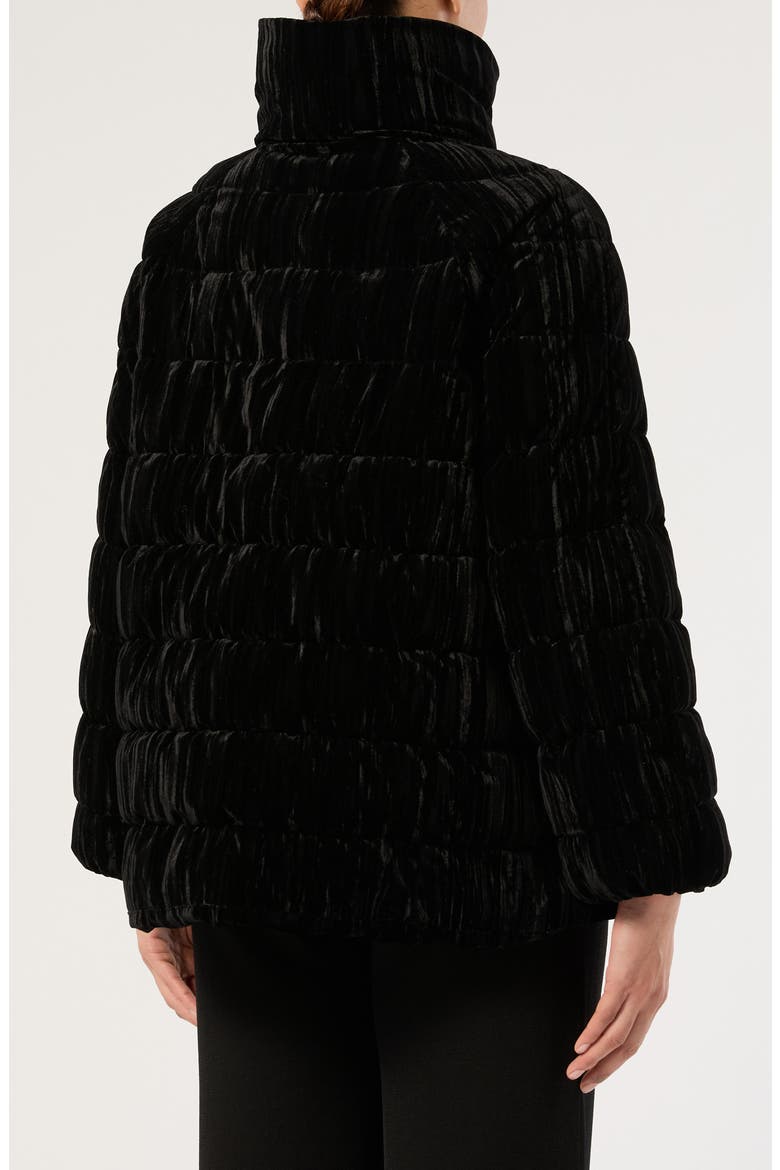 Quilted Velvet Jacket, Alternate, color, BLACK