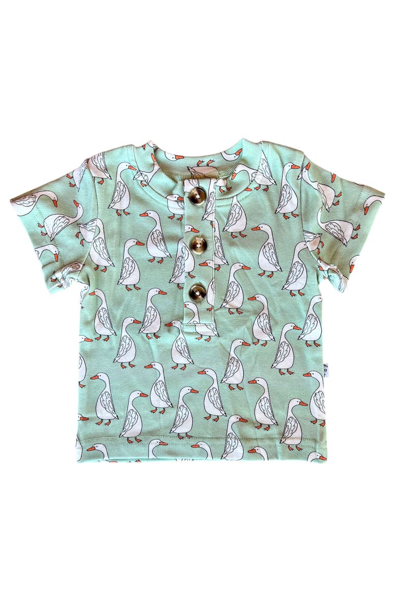 Laree + Co Brextyn Kids Henley Tee, Main, color, Mint Green