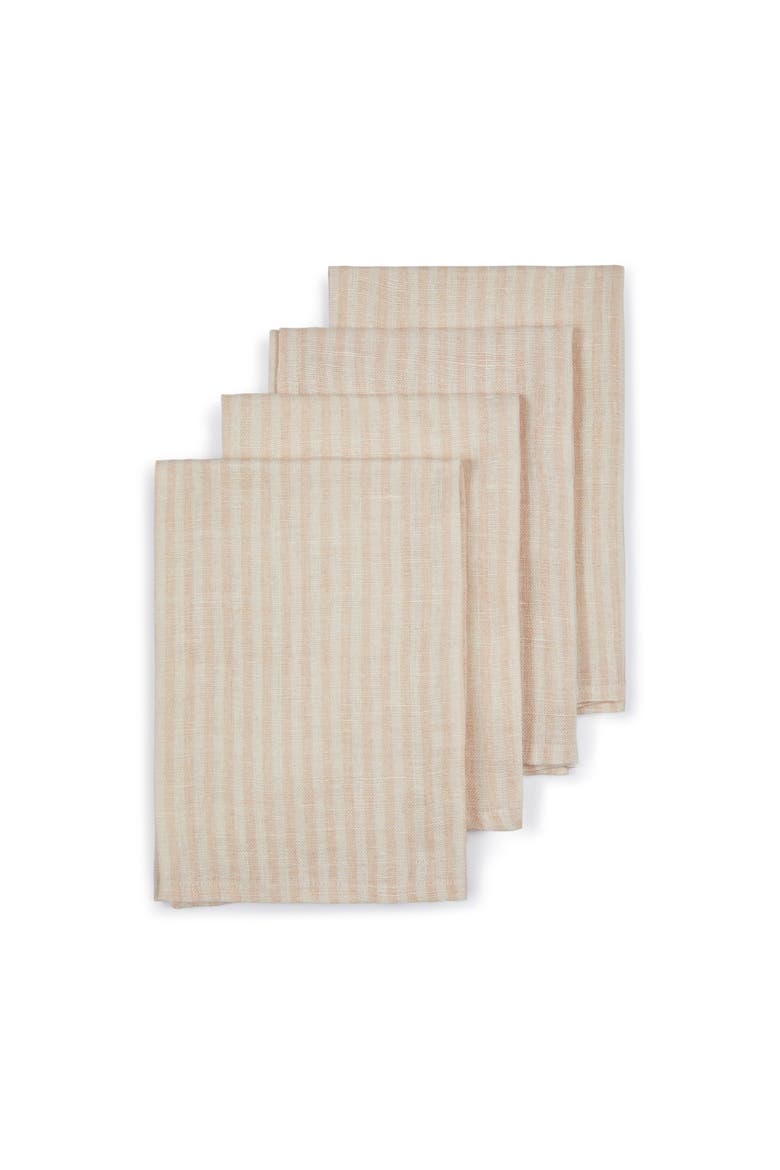 Savannah Stripes Napkins - Set of 4, Alternate, color, Seashell Gray & Dunes