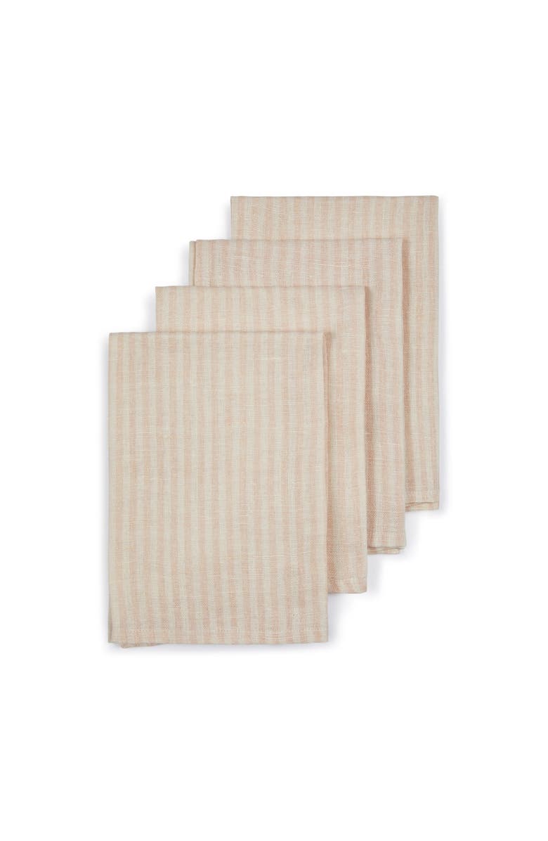 MAJKA Savannah Stripes Napkins - Set of 4, Alternate, color, Seashell Gray & Dunes