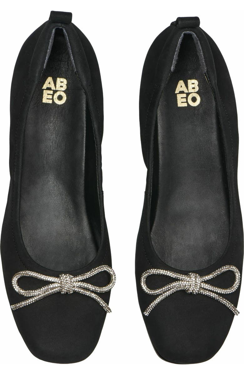 ABEO Cadence Bow Ballet Flat, Alternate, color, Black Sparkle - Metatarsal