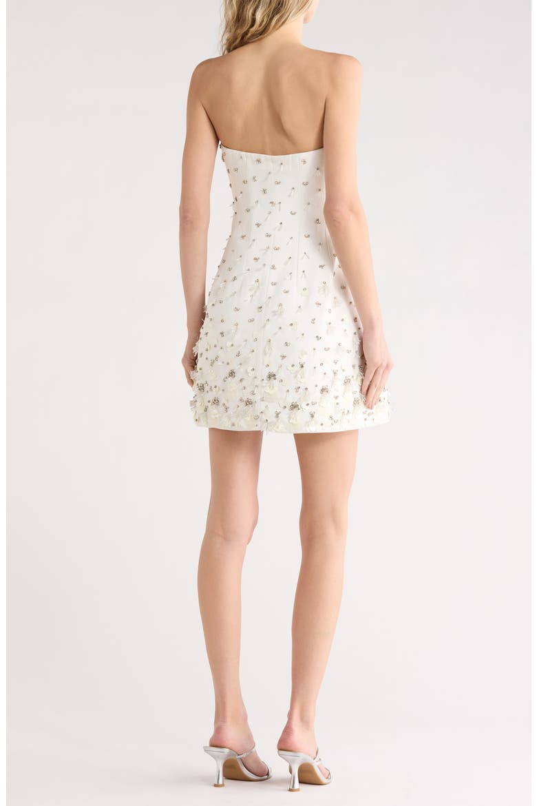 Yasmin Strapless Bustier Minidress, Alternate, color, IVORY