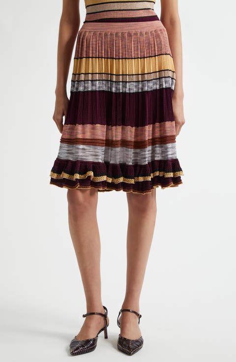 Eios Pleated Knit Skirt