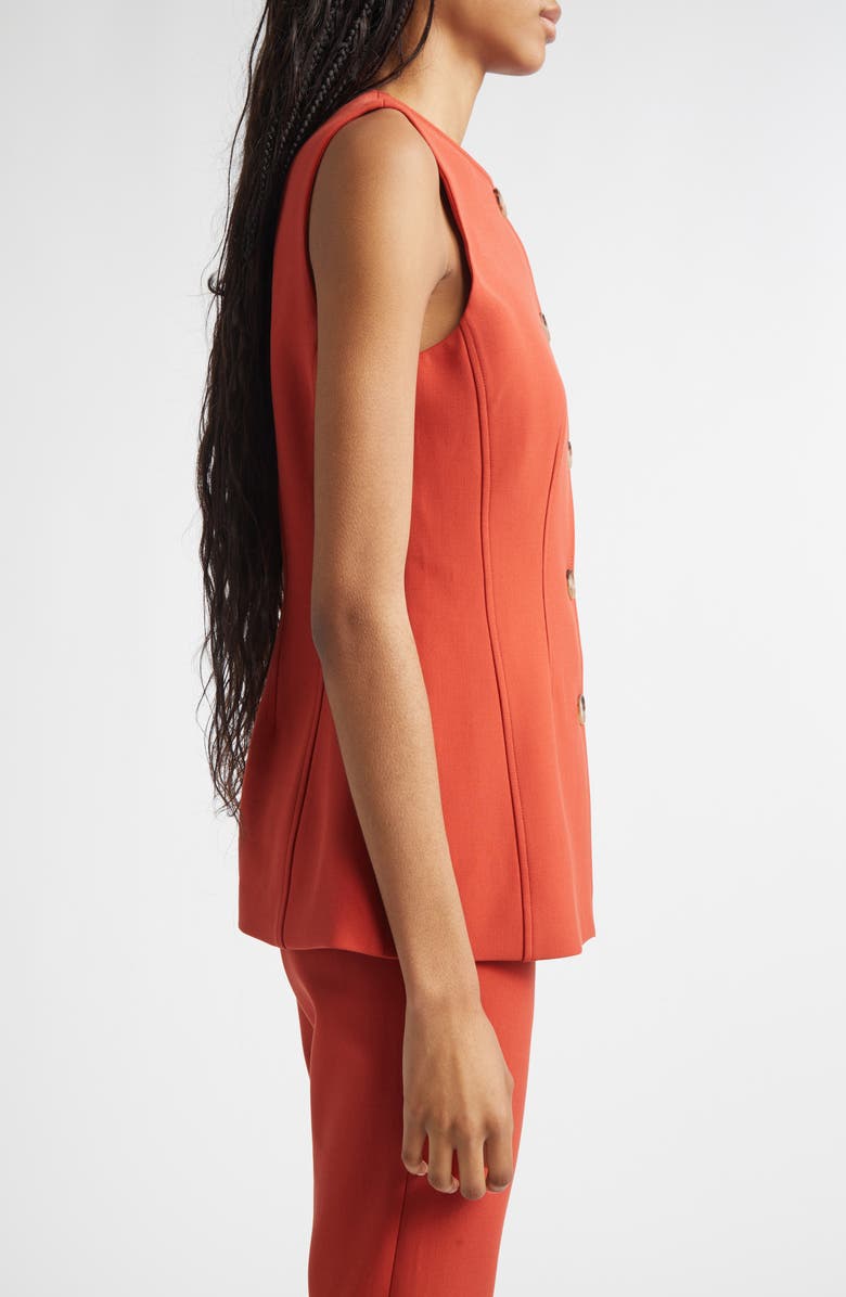 Veronica Beard Jessup Vest, Alternate, color, Carnelian Red